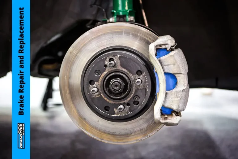Brake repair and replacement services at Grand Prix Auto Center in Miami