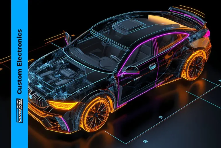 Custom car electronics installation in Miami