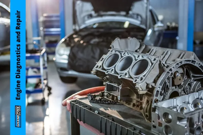 Engine diagnostics and repair services at Grand Prix Auto Center in Miami